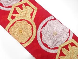 アンティーク　華文に桐模様織出し袋帯（着用可）